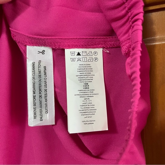 Michael Michael Kors Ultra Pink Ruffle Blouse Size XS NWT - Picture 7 of 12